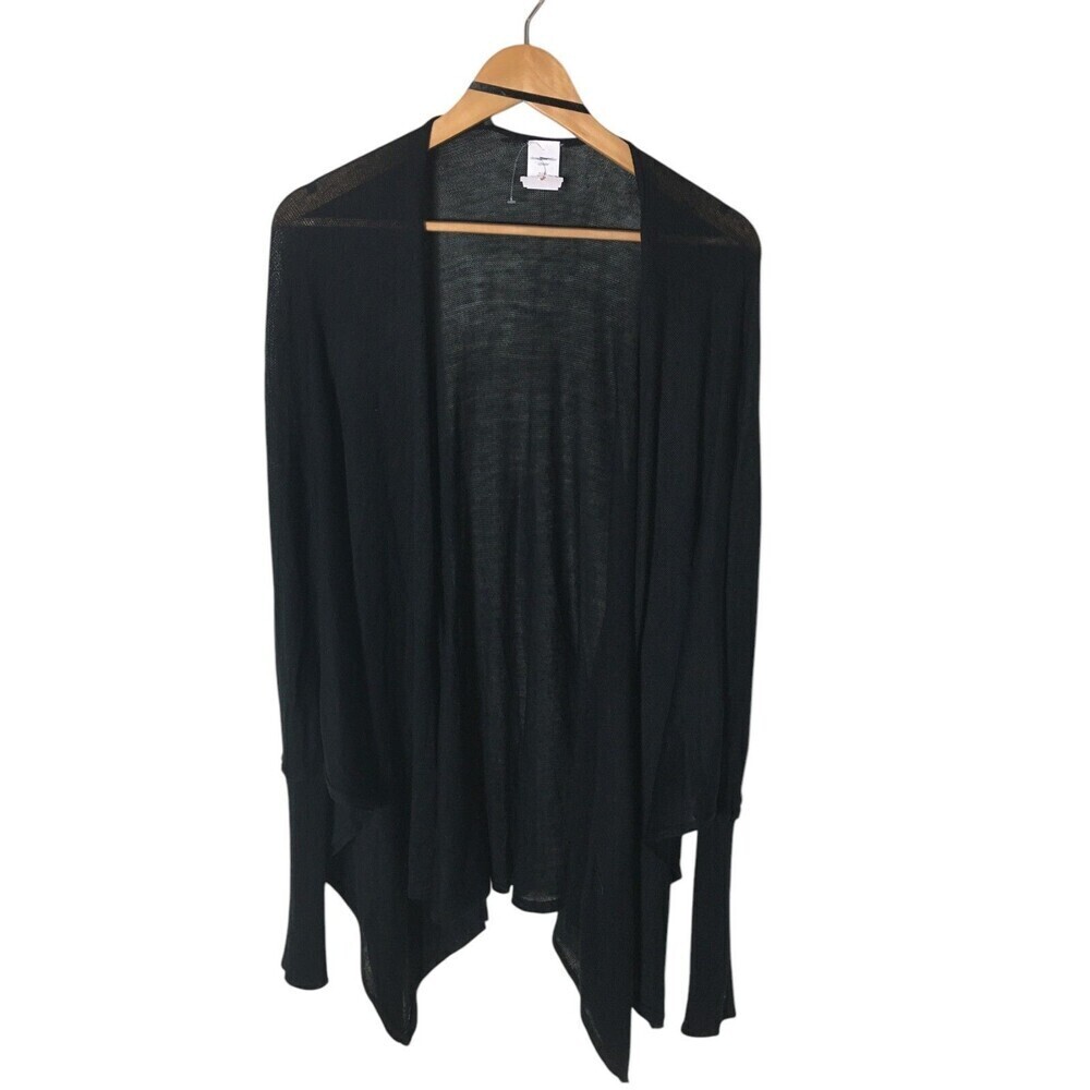 CJ Banks Poncho Cardigan Women's Size Large Black Long Sleeve